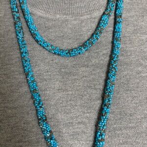 Chic faux  Turquoise Beaded Necklace